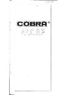 Cobra 440 AF manual. Camera Instructions.